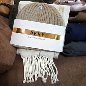DKNY winter hat and scarf